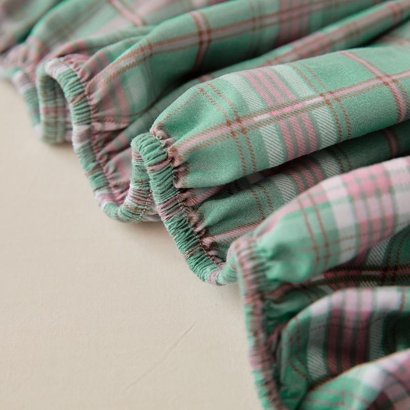 Хлопковая простыня однотонного цвета с эластичной лентой Нескользящий регулируемый наматрасник Мягкий удобный для двуспального размера King Queen Size