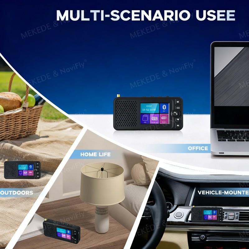 2,4-дюймовый цветной ЖК-радиоприемник DAB/DAB+, совместимый с Bluetooth, MP3-плеер, автомобильный FM-приемник цифрового сигнала для европейских автомобилей