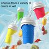Slushie Cup with Lid & Brush Portable Smoothie Squeeze Cup for Milk Juices And Ice Cream Make Innovative Milkshake Maker