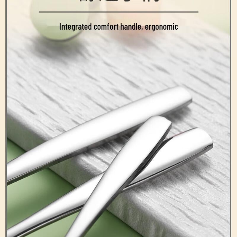 Креативный набор кофейных и десертных ложек из нержавеющей стали с длинной ручкой