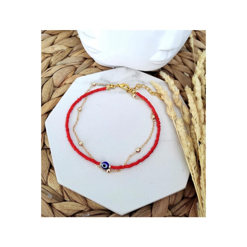 Женский Глаз Бисером Шар Красный Осень Красный Автор