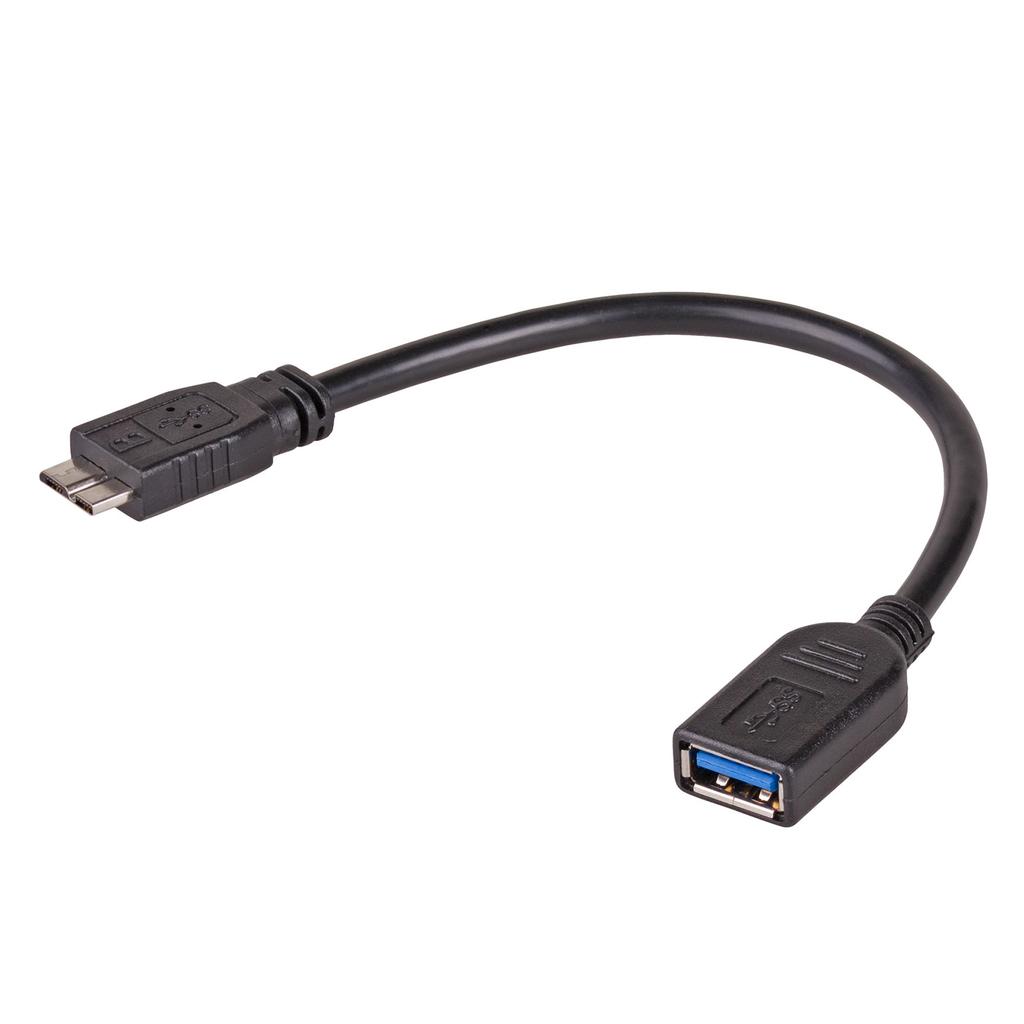 Usb 3.0 - Micro Usb 3.0 Adapter Akyga Ak-Ad-30 For Smartphone Otg Cable 15Cm F/