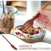 Cabilock Salad Mixing Fork Wood Salad Servers Long Handle Cooking Fork Wooden Kitchen Utensils for Salad BBQ Dessert Vegetable