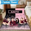 Custom Name Kpop Group Fashion Rug for Living Room, Game Rooms, Office, Bedroom, Floor Mat Playful Design, fan gifts Christmas decor