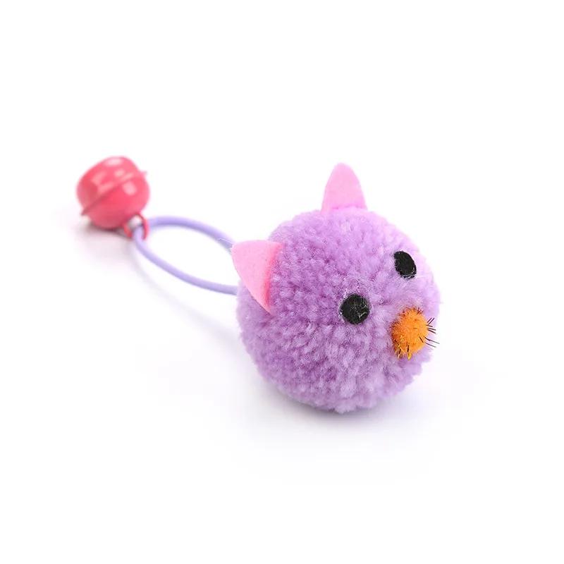 Игрушки для кошек, креативные, милые, меховые, жевательные игрушки с колокольчиками, звучащие, интерактивные, забавные, балующие домашних животных, плюшевые игрушки