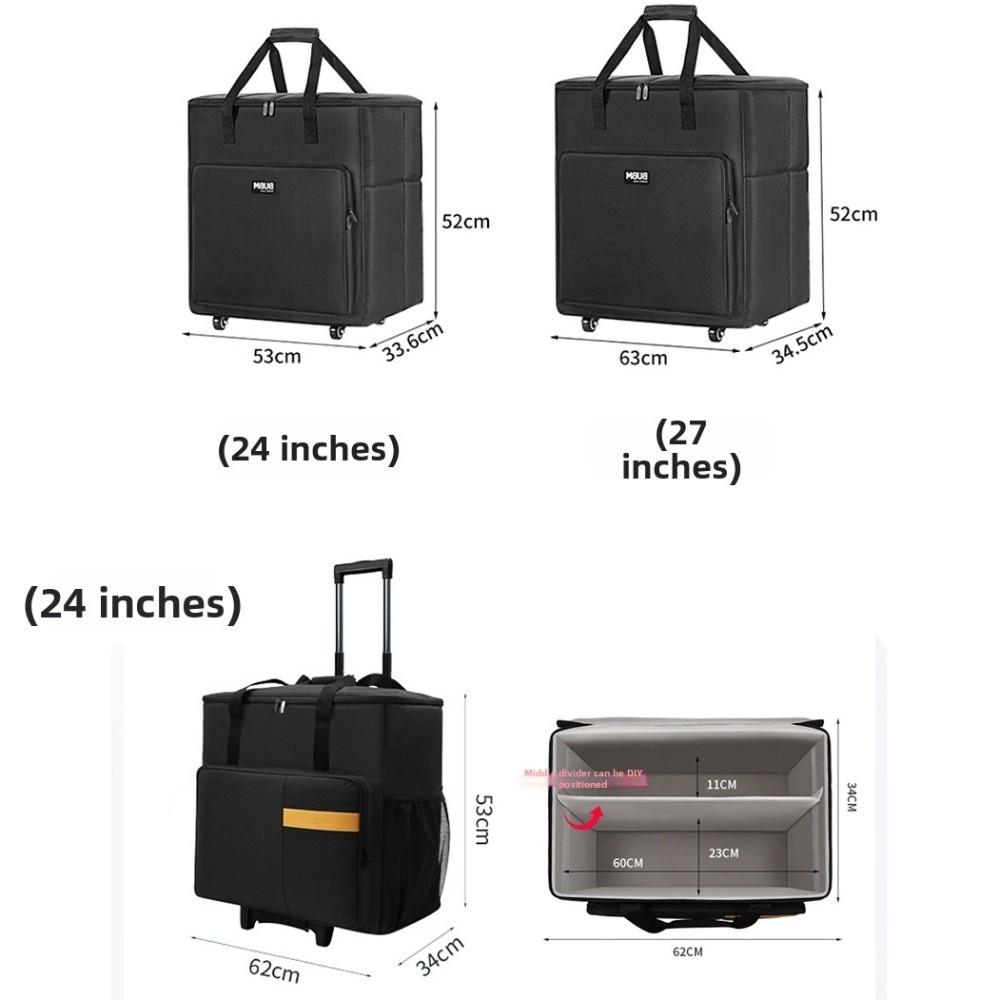 with Detachable Trolley Rolling Monitor Carry Case  Hold Up to 2 Screens