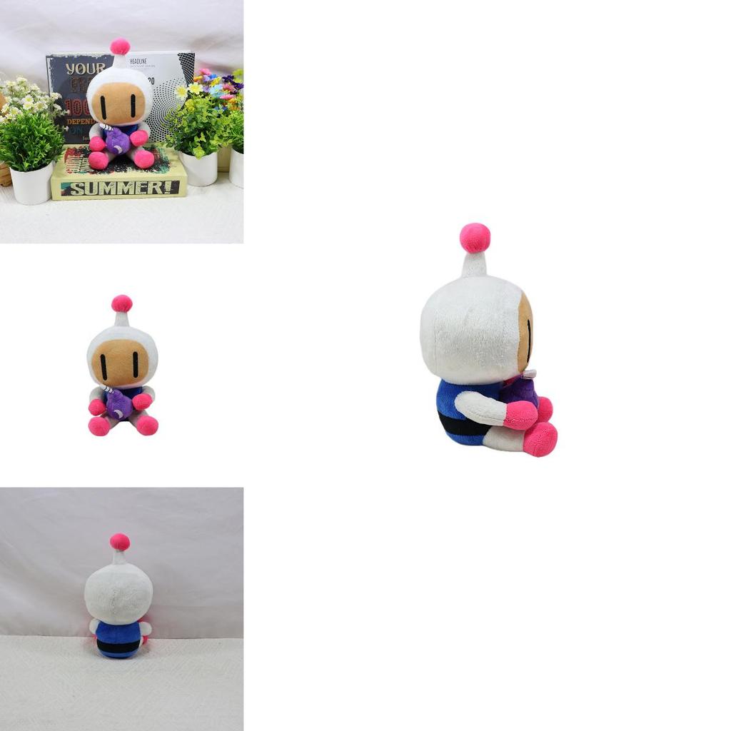 Delightful Bomberman Plush Doll Featuring Soft Coral Fleece Fabric Ideal For Gifts And Decor
