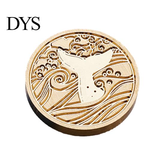 Metal Seal Heads for Scrapbooking Wax Sealing Copper Stamp Head, with Detailed Relief Texture, Round DIY Crafting Shaped Durable Brass Wedding