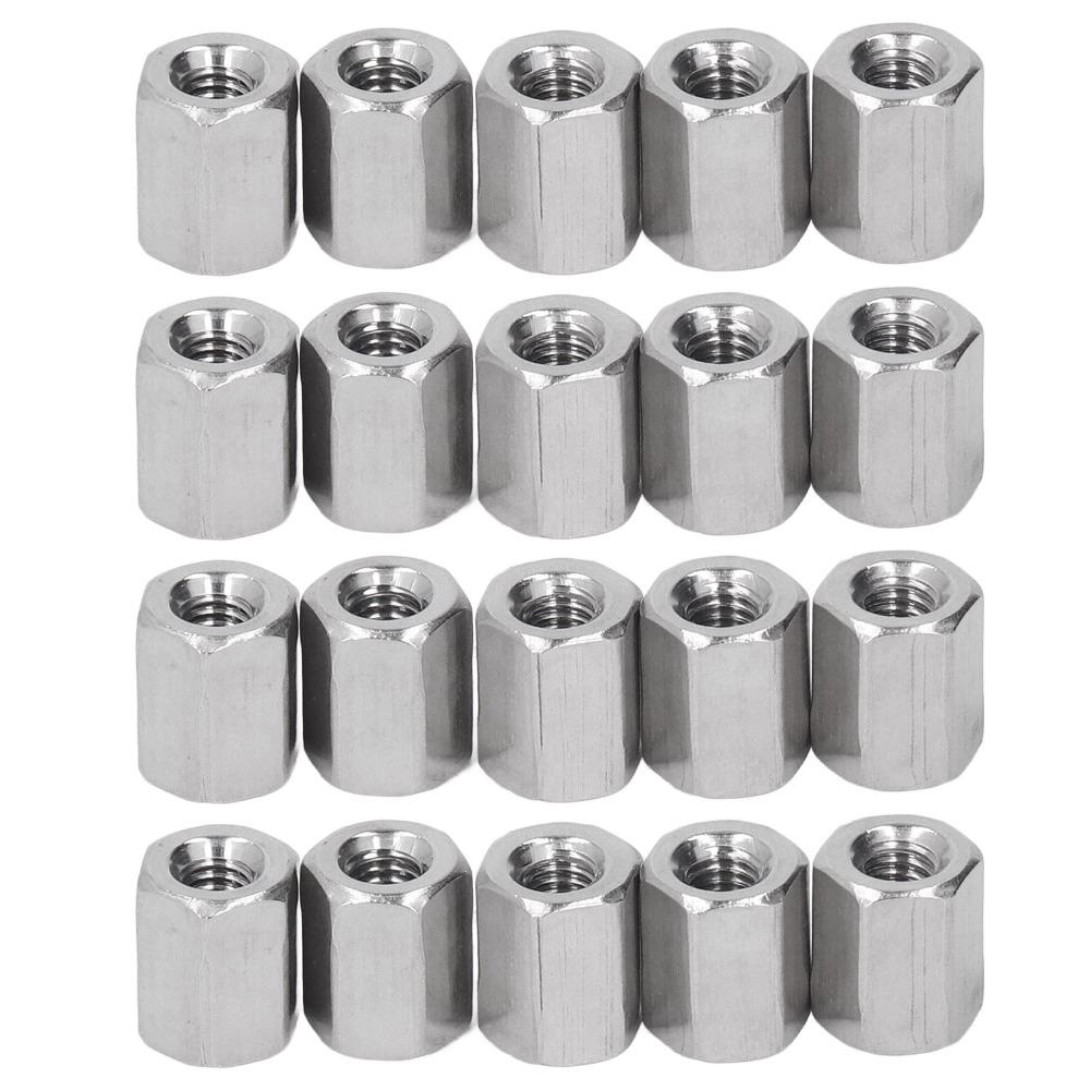20pcs Fully Threaded Hex Coupling Nut Fully Threaded Coupling Nut Machine Installation