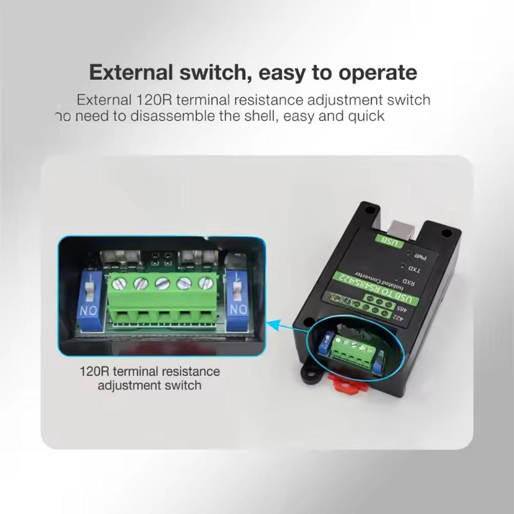 Speed USB RS485 Converter Isolation Technology 32 Devices Support Suitable for Building Monitoring Systems