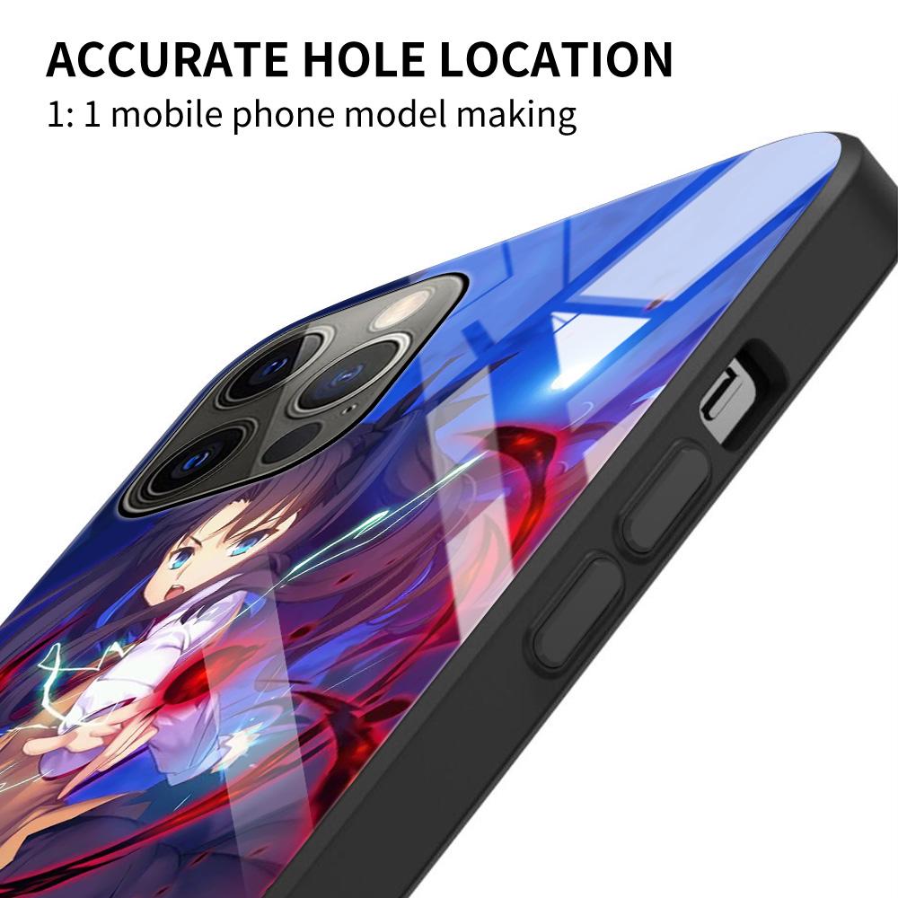 Tempered Glass Case For Iphone 12 11 Pro Max 14 13 Fundas X Xr Xs Max 8 7 6s Plus Cover Shell Fundas Fate Zero Tohsaka Rin