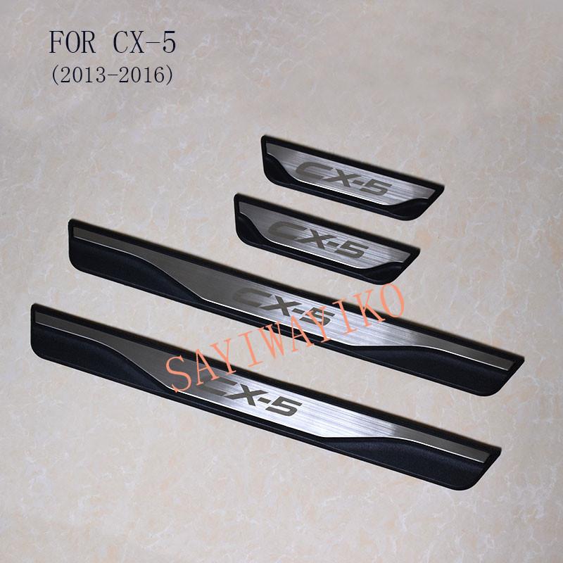 FIT For Mazda CX-5 Cx5 2012 2014 2016 2017 Door Sill Scuff Plate Welcome Pedal Stainless Steel Car Styling Car Accessories