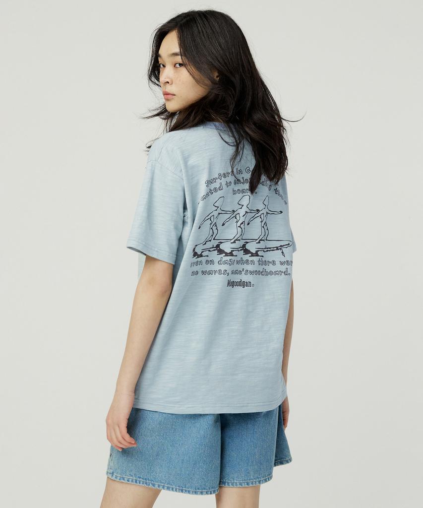 MAGOODGAN Swagber 3586 Slub Surfer Semi-Overfit Sky Blue Short Sleeve Tee
