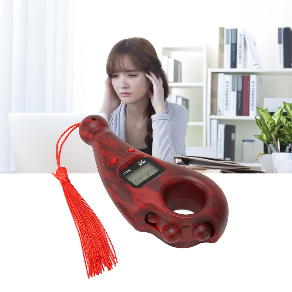 Digital Bds Counter with Tassel LCD Low Noise Resistant Digital Buddha Bds Counter for Meditation Finger Movement