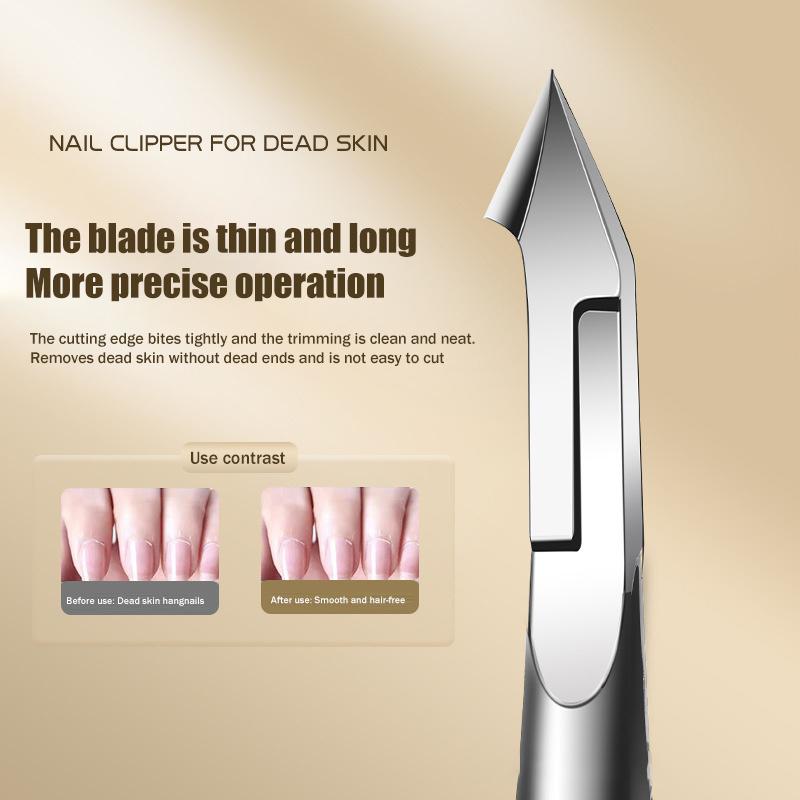 Stainless Steel Nail Cuticle Nipper 2in1 Dead Skin Scissors Sharp Manicure Beauty Tool for Salon and Home