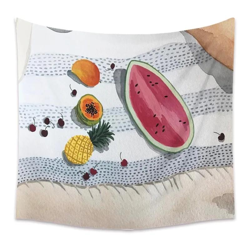 Ретро комикс зеленый гобелен растение украшение дома гобелен спальня гостиная гобелен