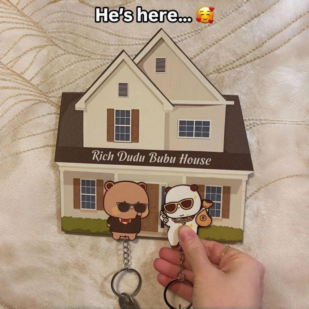 Креативный настенный держатель для ключей, мультяшный брелок-подвеска, новые брелоки Бубу Дуду