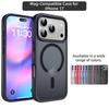 Совместим с чехлом для нового iPhone 17 Прозрачный ТПУ+ПК Шелковистый на ощупь Защита от отпечатков пальцев Совместим с MagSafe Ударопрочный Защита от падений