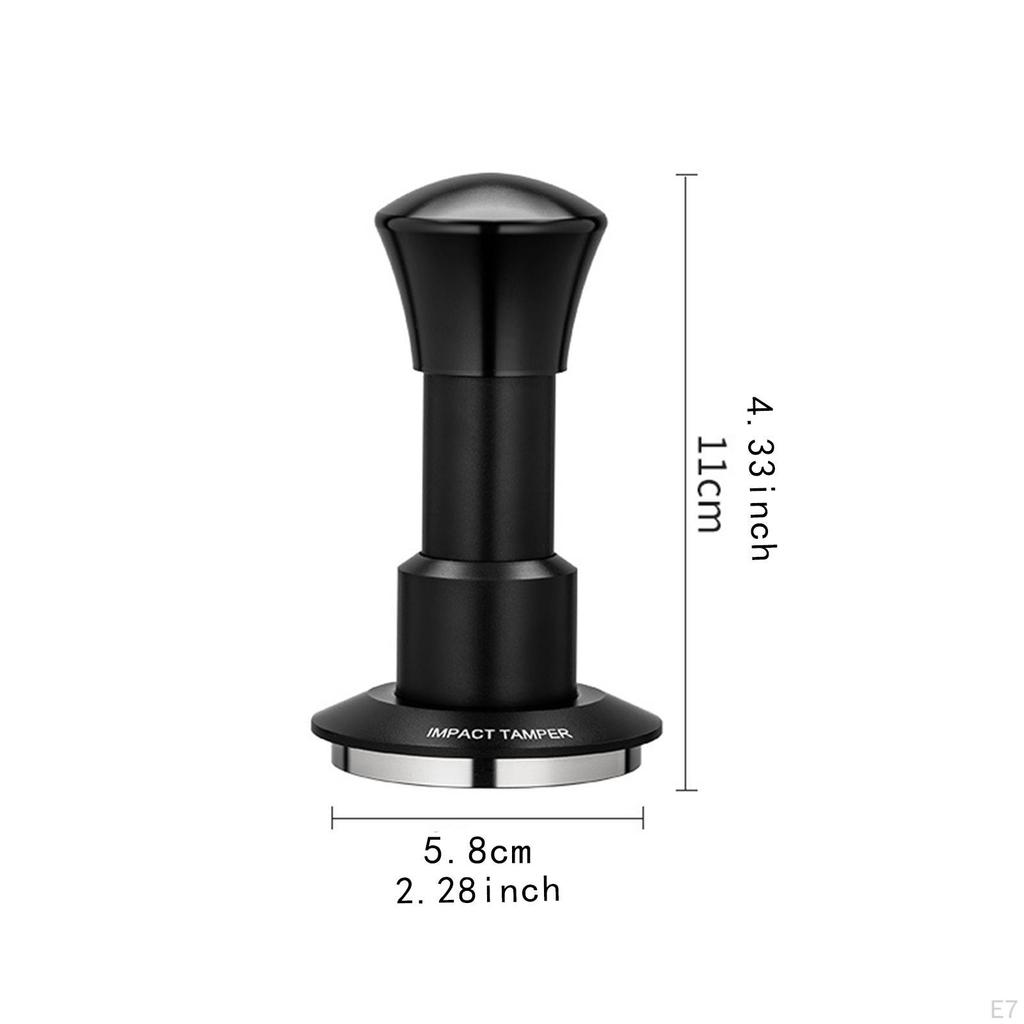 Adjustable Stainless Steel Coffee Tamper with Spring Mechanism, Ideal for Office and Camping