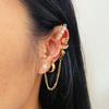 1 Set Ear Clips Faux Pearl Rhinestone Different Shape Non-piercing C-shaped Ear Decoration Jewelry Party Earrings Commute Cartilage Earrings