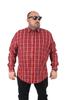 Men's Plus Size Plus Size Shirt Plus Size Men's Plaid Shirt Red