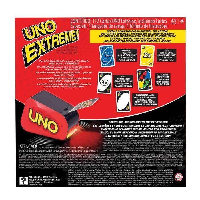 Uno Extrême, Family Card Game - From 7 Years GXY75 - Mattel Games