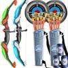 Kids Bow And Arrow Set LED Light Up Archery Toys Set For Kids Ages 4-12 With 10 Suction Cup Arrows Target Quiver
