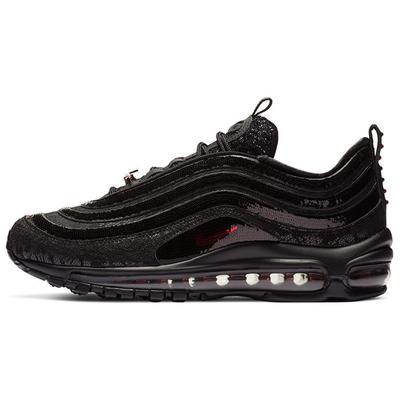 Air Max 97 Prm Ретро Спортивная сетчатая ткань Синтетическая кожа Низкий верх Воздушная подушка Повседневные кроссовки для бега Женские кроссовки Черный Красный DC1709-060