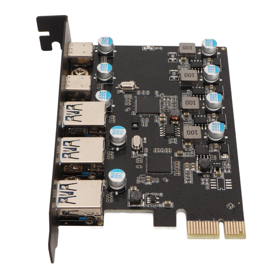 Карта адаптера PCI Express USB3.1 высокоскоростной 5 Гбит/с 5 портов внешний сетевой адаптер PCIe для Windows