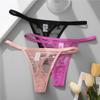 Кружевные стринги, сексуальные трусики для женщин, нижнее белье с низкой талией, быстросохнущие трусы