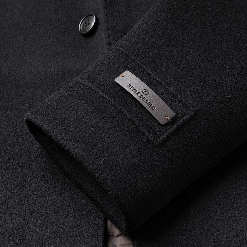 FAPAI Men's Merino Wool Down-Lined Overcoat