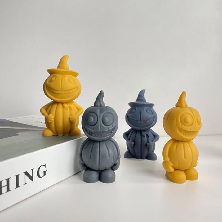 3D Форма для свечей, мыла, гипса, ароматерапии из силикона 'Тыква-Череп'