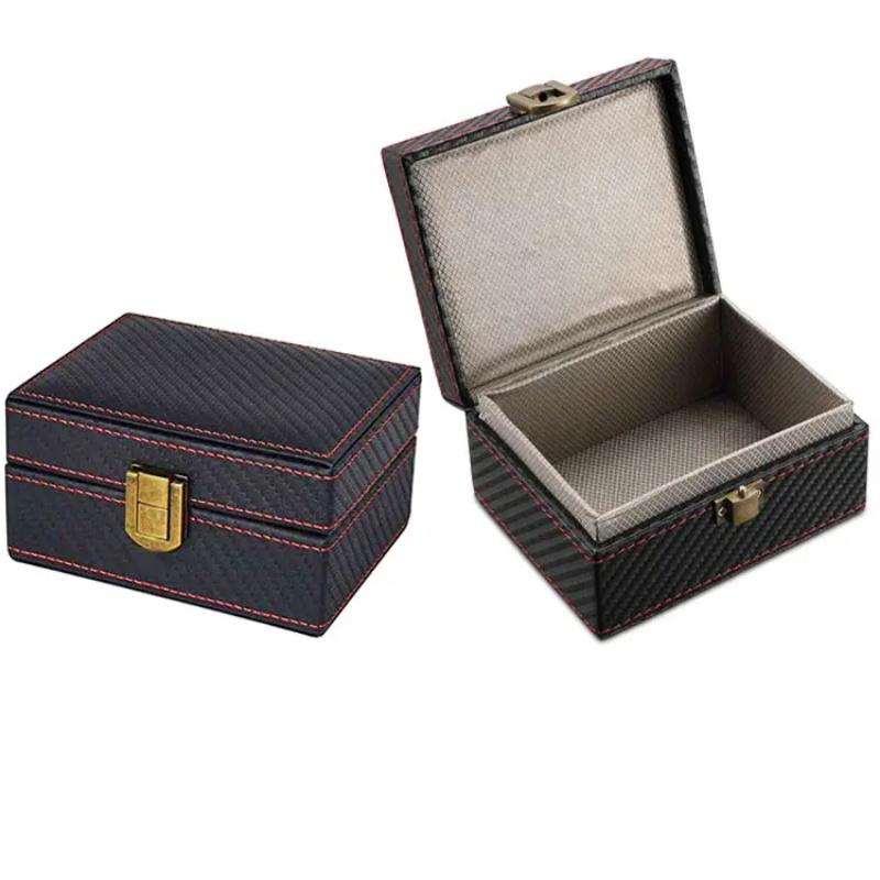 Автомобильный бесключевой ящик Фарадея с черным корпусом из искусственной кожи, противоугонный брелок, блокировщик сигналов RFID, ящик Фарадея, мобильный телефон