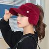 Women's Korean Style Winter Knitted Cap with Ear Protection, Windproof Wool, Warm Velvet Lining, Face-Lifting Design.
