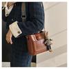2024 Women's Vintage Korean Wide Strap Bucket Messenger Bag