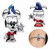   DIY Bead  925 Silver Mickey Charm Bracelet Necklace Jewelry Gift for Party