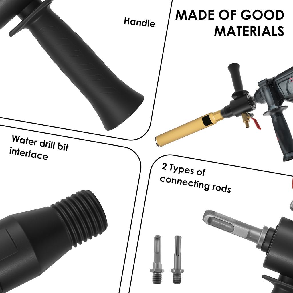 Electric Hammer Water Injection Adapter Male Thread to SDS Plus Drill Adapter Carbon Steel Hammer Water Injection Converter