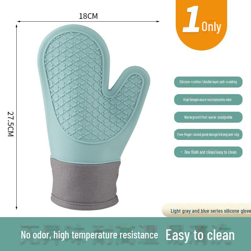 «Высокотемпературные силиконовые перчатки для выпечки, антиожоговые, толстые, пригодны для использования в микроволновой печи, 5 пальцев»