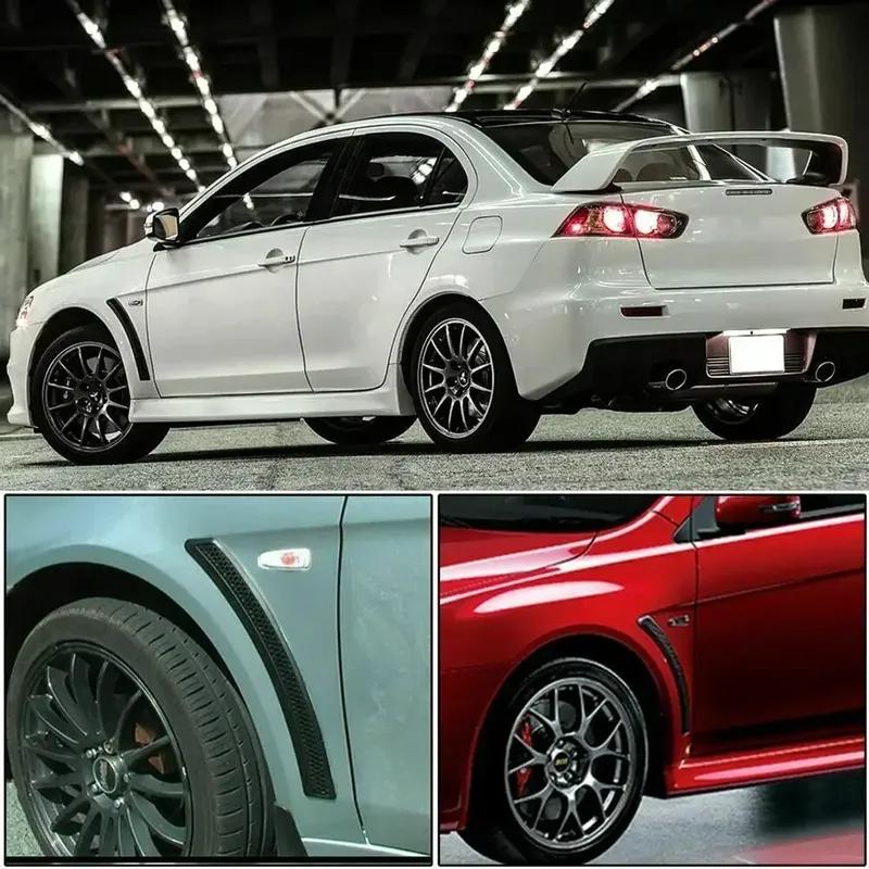 2 шт. Черные Для Mitsubishi Lancer EVO 2008-2015 Автомобиль X Стиль Переднее Крыло Боковой Вентиляционный Отвод Накладка Спойлер Защитная Наклейка Накладка