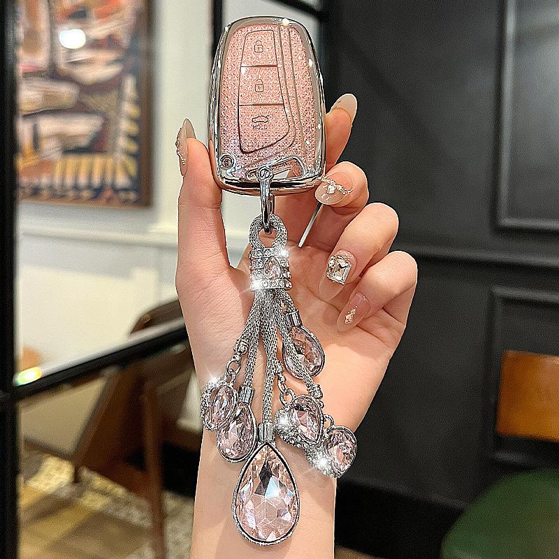 Diamond Pink for Hyundai Grandeur Sedan Genesis G80 Santa Fe Grand SantaFe IX45 EQUUS Remote Azera Key Case Cover Accessories