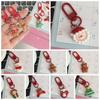 Gingerbread Man Xmas Santa Claus Pendant Snowman Elk Christmas Resin Key Chain Korean Style Backpack Charms DIY Chain Pendant