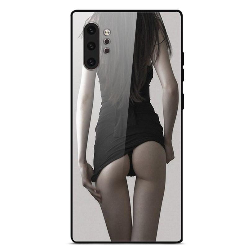 Phone Case For Samsung Galaxy Note 10 Plus Coque Tempered Glass Hard Back Cover For Samsung Note 10 Case Note10+ Funda Bumper