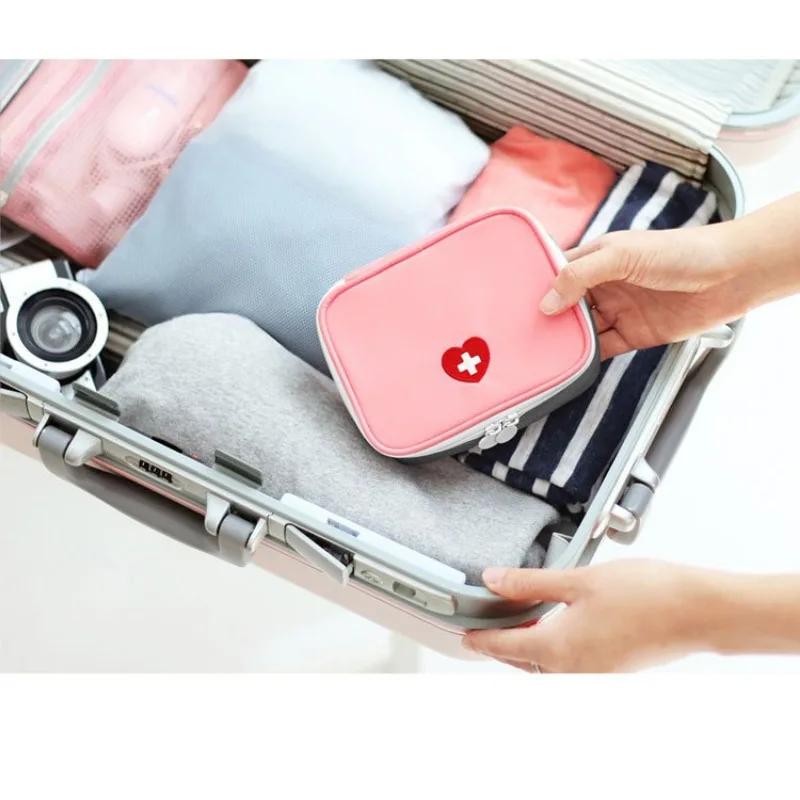 Деловая поездка, дорожная портативная аптечка, сумка для лекарств, ручная кладь, маленькая сумка для лекарств, милая сумка для лекарств в форме сердца