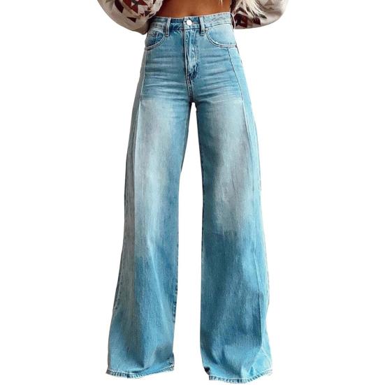 Women's Baggy Jeans High Waist Wide Leg Denim Pants Casual Loose Straight Leg Trousers for Street Work