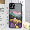 Чехол для телефона "Горная лесная деревня" для IPhone 13 12 Mini 16 15 11 14 Pro Max 7 8 Plus SE X XS Ударопрочный чехол Пейзаж с подсолнухами