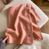 New monochrome soft waxy wool simple thickened warm winter scarf women's scarf wind