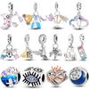 925 Sterling Silver Crown Heart Princess Dress Pendant Charms Beads Fit Necklace Bracelet For Women Diy Jewelry
