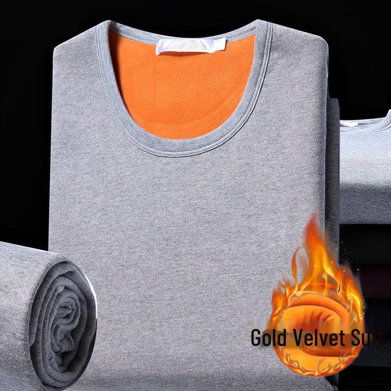 Комплект термобелья унисекс Golden Velvet на осень/зиму — уютный топ с длинными рукавами и штаны.