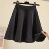 Korean Style A-Line High Waist Mini Skirt for Women - Slimming, Plus Size, Hip-Covering, Draping Effect, Big Swing Knitted Umbrella Skirt