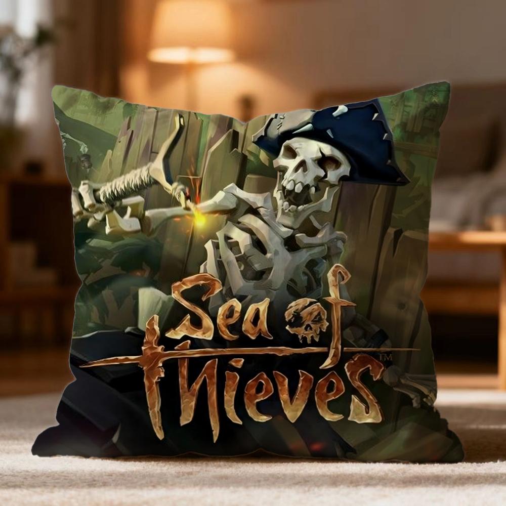 Популярная наволочка S-SSea of Thieves Мягкая стирающаяся наволочка для подушки Многоцелевая для дивана, кровати, путешествий, офиса